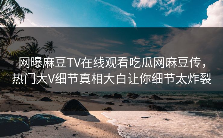 网曝麻豆TV在线观看吃瓜网麻豆传，热门大V细节真相大白让你细节太炸裂