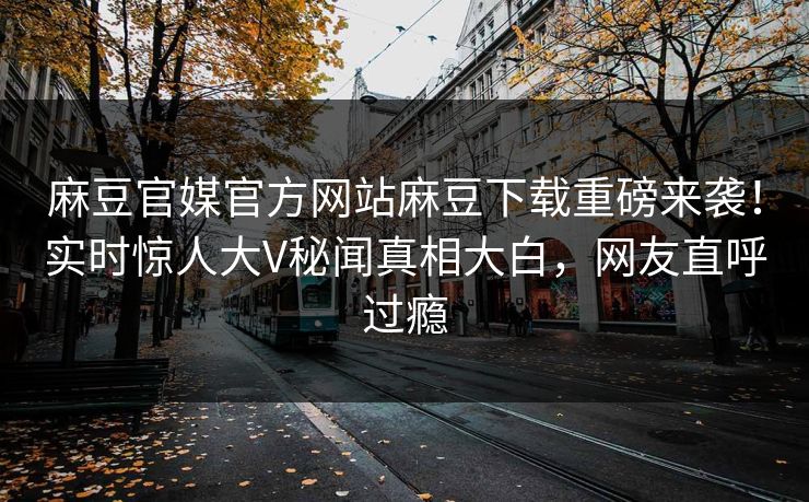麻豆官媒官方网站麻豆下载重磅来袭！实时惊人大V秘闻真相大白，网友直呼过瘾