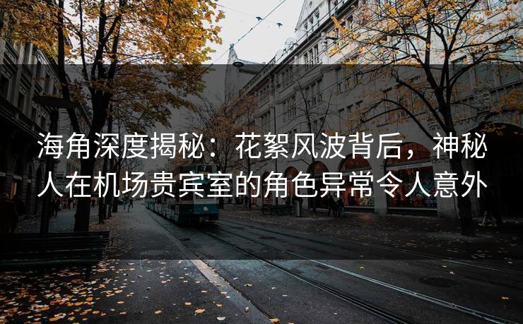 海角深度揭秘：花絮风波背后，神秘人在机场贵宾室的角色异常令人意外